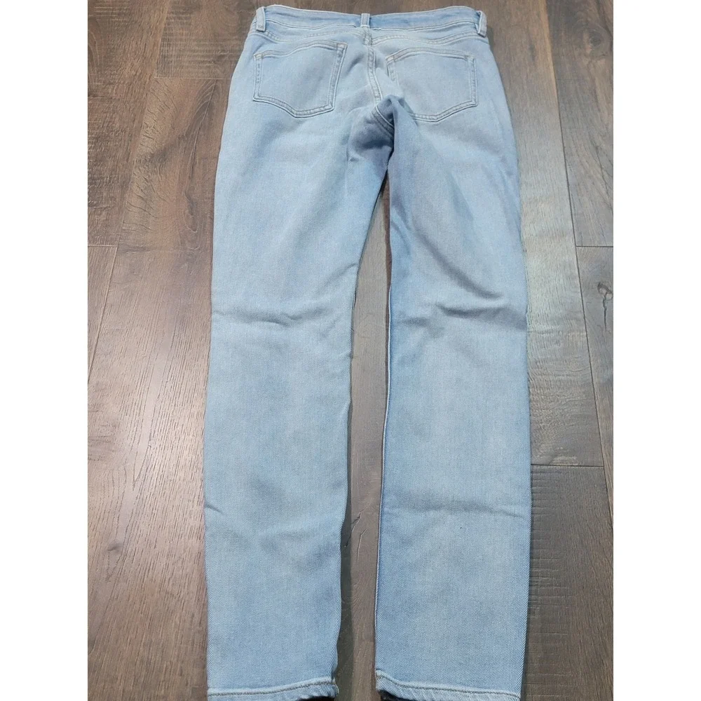 Other Stories Light Wash Denim Jeans Straight Leg Button‎ Fly Women's Size